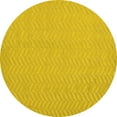 thumbnail image 1 of Ahgly Company Indoor Round Solid Yellow Modern Area Rugs, 8' Round, 1 of 4