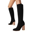 thumbnail image 3 of Bottes à Talons Hauts en Daim Automne et Hiver pour Femmes - Design à Tête Ronde à la Mode Non--On pour un Port Confortable au Quotidien, 3 of 9