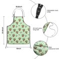 thumbnail image 2 of Green Highland Cow Flower Pattern Kids Aprons for Girls and Boys,Adjustable Neck Strap Toddler Aprons for Kids Cooking Baking, 2 of 4