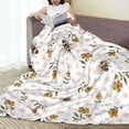 thumbnail image 6 of Sikiie Bees And Flowers Ultra-Soft Micro flannel Blanket Luxury All Seasons Warm Blanket for Bedding Sofa and Travel (4 sizes)-60"x50", 6 of 7