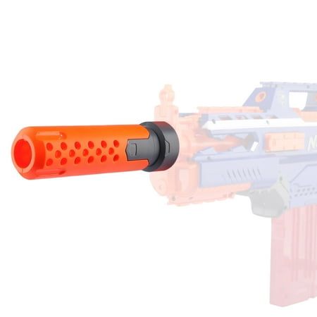 Modified Front Tube Decoration for Nerf - Orange + Grey