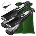 thumbnail image 2 of Plancha de Cabello a Vapor VentDepot TitaniumSteamBlack 2Pzas Bolsa Verde 110-240V, 2 of 2