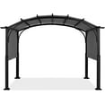 thumbnail image 2 of ABCCANOPY 10'x10' Arched Pergola Patio Gazebo with Retractable Sun Shade,DarkGray, 2 of 6