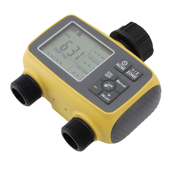 Watering Timer, Leakage Proof Sprinkler Timer 2 Zone Programmable for Lawn Yard Pool