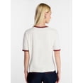thumbnail image 4 of Kacey Lee Women's Distressed Graphic Ringer Tee, Sizes XS-XXL, 4 of 6