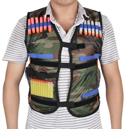 Yosoo Lot Tactical Vest w/Storage Pocket/Refill Gun Bullet for Elite Series Blaster Toy Kids