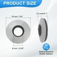 thumbnail image 2 of Uxcell Sealing Neoprene Rubber Washers, EPDM Bonded Sealing Washers 304 Stainless Steel Rubber Backed Gasket for Screws Silver 30 5/16" ID x 3/4" OD, 2 of 7