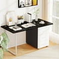 thumbnail image 4 of Costway 55" x 28" Universal Tabletop for Standard & Standing Desk Frame Black, 4 of 10