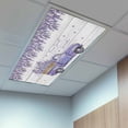 thumbnail image 2 of 1 Pack Purple Floral Fluorescent Light Covers for Ceiling Lights Farm Sweet Lavender Truck Rustic Wood Grain Magnetic Ceiling Light Covers Overhead Light Filters for Office Classroom Home, 2 of 9