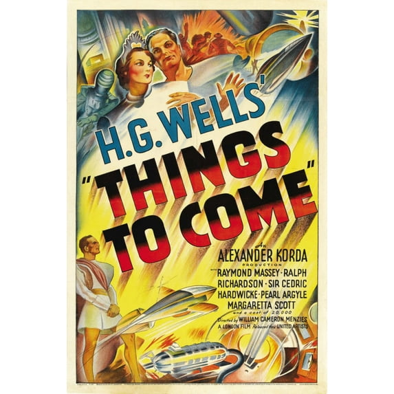 Things To Come Movie Poster 16x24 Unframed, Age: Adults, Rectangle Western Graphic