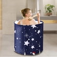 thumbnail image 3 of Portable Bathtub for Adults,Soaking Standing Bath Tub Separate Family Bathroom SPA Tub,Thickening with Thermal Foam to Keep Temperature (Blue Sky)$$Tools & Hardware Other, 3 of 10