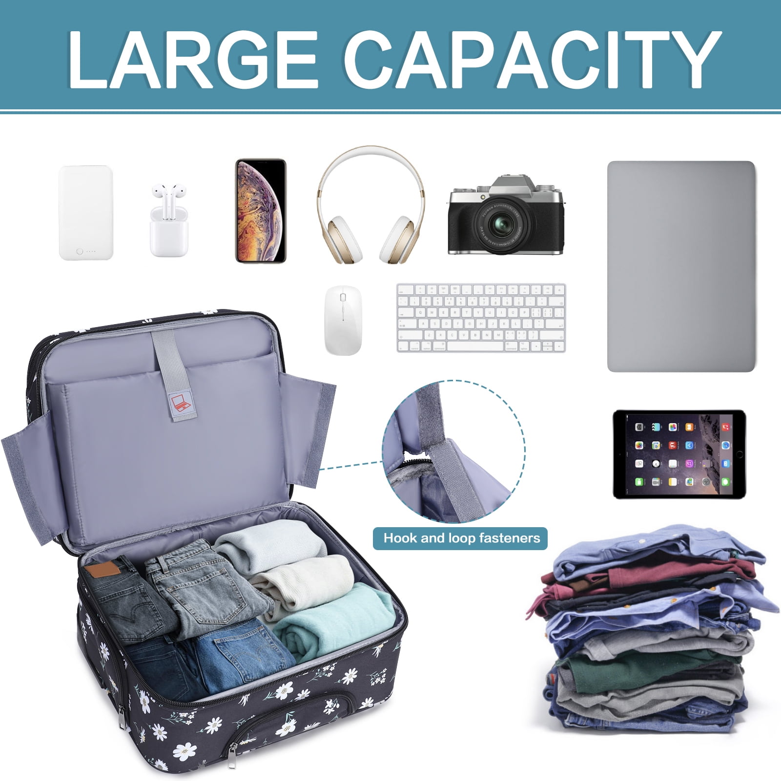 Mosiso 15-16 inch Rolling Briefcase Laptop Bag Case with Wheels for Women Men, Expandable Overnight Computer Bag with Coded Lock&Trolley Belt for Travel Business School