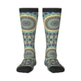 thumbnail image 2 of Picia Women Crew Soft Moisture-wicking Socks Round Mandala1 Pattern Design Cotton Socks, One Size fit All, 2 of 9