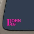 thumbnail image 1 of 1 John 4:8 Bible Verse Decal Sticker | 7.5-Inches By 3.5-Inches | Religious Motivational Inspirational Educational | Hot Pink Vinyl, 1 of 1