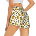 thumbnail image 3 of Goofa Cute Bee Printed Women 2 in 1 Running Shorts,Quick Dry Athletic Workout Shorts,High Waisted Athletic Shorts with Liner Pockets-Large, 3 of 9