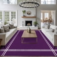thumbnail image 4 of Pure Dark Purple Large Area Rug 8x10 FT, Non Slip Living Room Throw Carpet, Simple Solid Color Washable Soft Indoor Outdoor Carpet Non-Shedding Rug for Bedroom Dining Room, 4 of 9