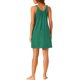thumbnail image 3 of Camisón sin mangas para mujer Inspire Chic, pijama elástico con tirantes anchos, camiseta de dormir corta, M Verde Oscuro, 3 of 6