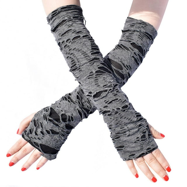 Guantes Rasgados Steampunk Hugo Guantes Negros Sin Dedos