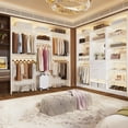 thumbnail image 3 of Homieasy Wall Mounted Closet System with 2 Sets, Heavy Duty Closet Organizer System with Drawers & Hanging Rods, Multifunctional Reversible Wardrobe Closet for Bedroom, Closet, White, 3 of 4