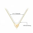 thumbnail image 2 of TINGN Gold Initial Heart Necklace 14K Real Gold Plated Dainty Tiny Small Letter Heart Necklace Initial Jewelry for Women, 2 of 6