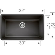 Blanco 440150 Precis 32 Undermount Single Basin Silgranit Kitchen Sink - White