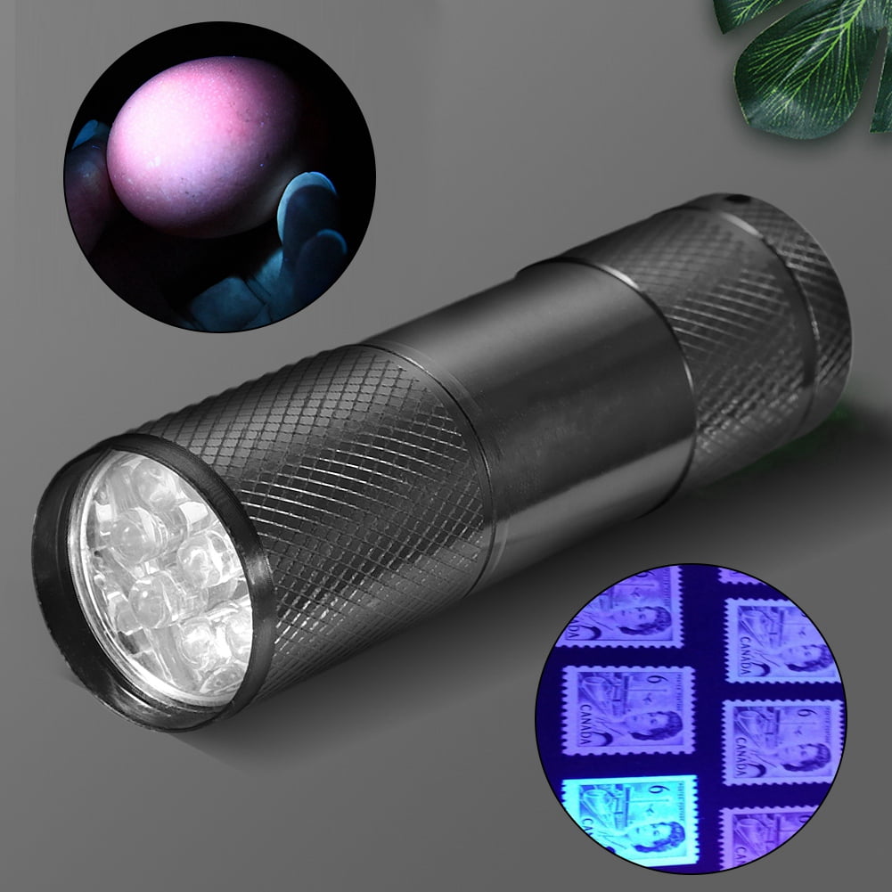 Greensen 4.5V 9LED UV Flashlight Mini Expert Jade Torch 365400nm for