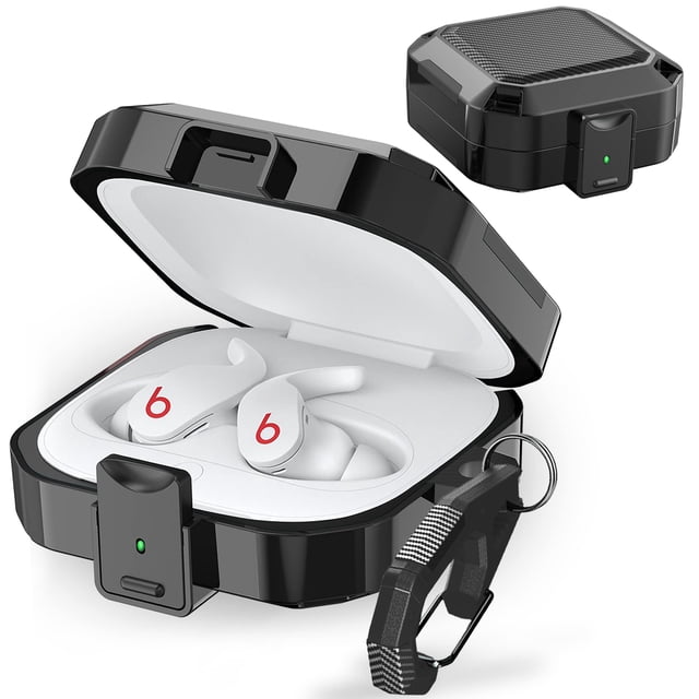 Funda protectora Mooyavia Beats Fit Pro negra con accesorios