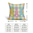thumbnail image 7 of ABSOP Spring Easter Pillow Covers 20x20 Inch Set of 2 Colorful Bunny Buffalo Plaid Pillow Cases Outdoor Linen Square Cushion Cover for Bedroom Home Sofa Couch Bed, 7 of 7