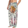thumbnail image 2 of Bingfone Skull And Flowers Mens All Over Print Sleep Pajama Pants-Xx-Large, 2 of 9