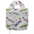 thumbnail image 1 of Dragonfly Reusable Market Bag, Abstract Bugs Hippie Style Sketchy Flowers Art, Printed Foldable Bag for Shopping and Grocery Large Capacity, Pale Blue Purple, by Ambesonne, 1 of 4
