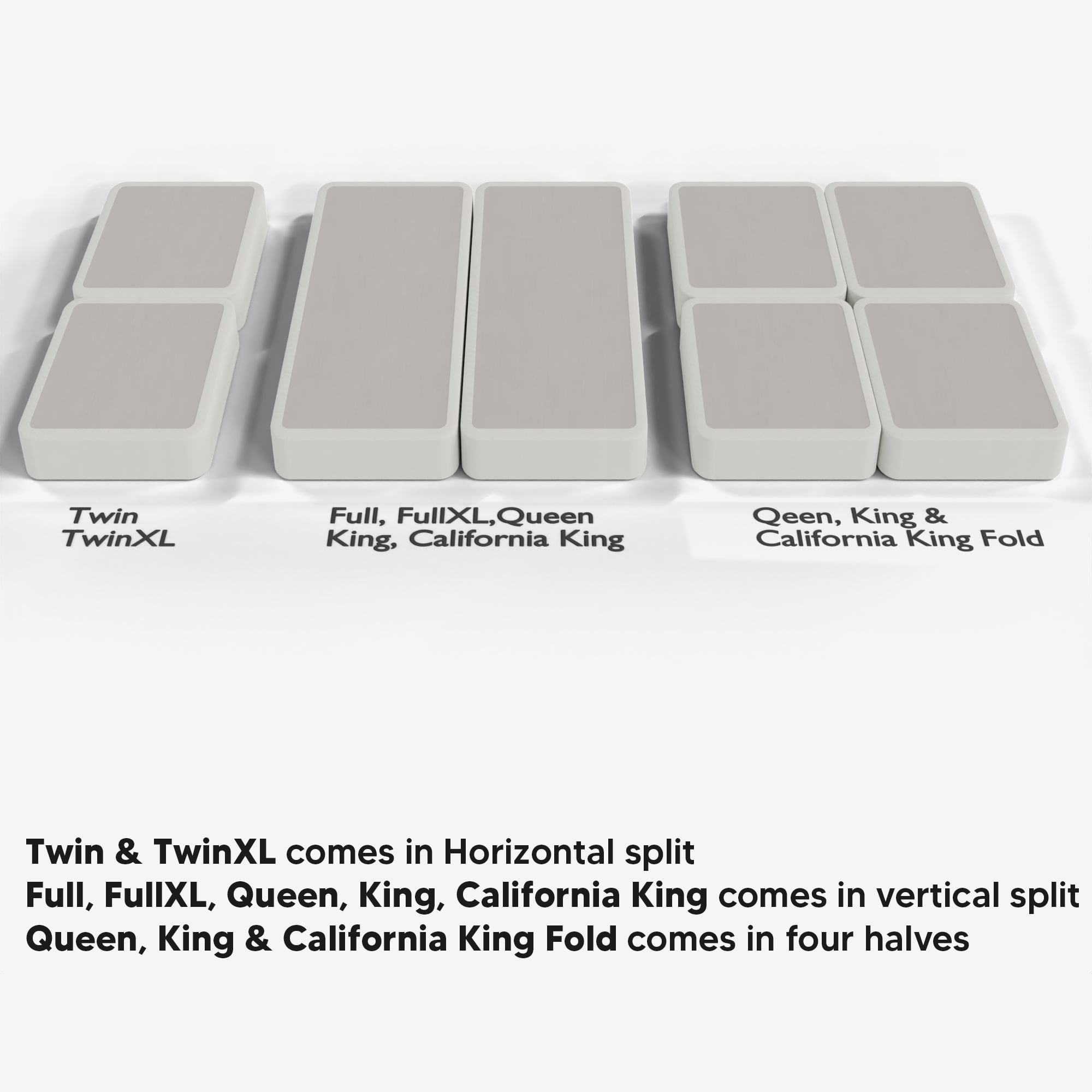 Continental Sleep, 8" Split wood Box Spring/Foundation for Mattress, Twin