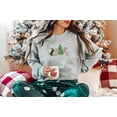 thumbnail image 5 of Embroideried Christmas Cats Sweatshirt | Cute Holiday Tree Cat Pullover, 5 of 7