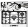 thumbnail image 3 of Gas Cooktop 30 inch, Dual Fuel 5 Burners Gas Cooktop, Drop In Gas Stove, 120V, 3 of 7