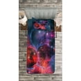 thumbnail image 3 of Ambesonne Nebula Quilted Bedspread Set 2 Pcs, Milky Way Star Cluster, Twin Size, Navy Red, 3 of 3