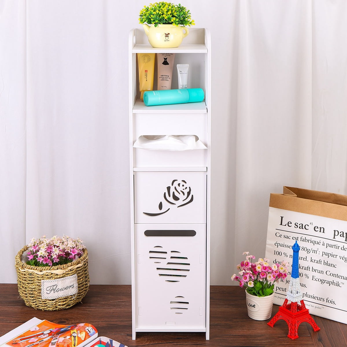 Buy Bestgoods Small Bathroom Storage Corner Floor with Shelves