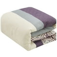 thumbnail image 5 of Nanshing Daffodil 7-Piece Medallion Print Comforter Set, Purple, California King, 5 of 5