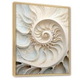 thumbnail image 2 of Designart "Infinite Ivory Seashell Spiral" Nautilus Floater Framed Canvas Wall Art, 2 of 5