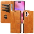 thumbnail image 1 of Phone Case for iPhone 16 Plus Magnetic PU Leather Card Slots Durable Wallet Cover, 1 of 5