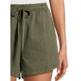 thumbnail image 2 of Time and Tru Women's Garment Dye Pull On Shorts, 3.5" Inseam, Sizes XS-3XL, 2 of 5