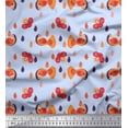 thumbnail image 1 of Soimoi Moss Georgette Fabric Leaves & Bird Kids Decor Fabric Printed Yard 42 Inch Wide, 1 of 3