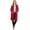 Burgundy, variant on Women's Casual Plus Size Long Body Duster Cardigan with Pockets