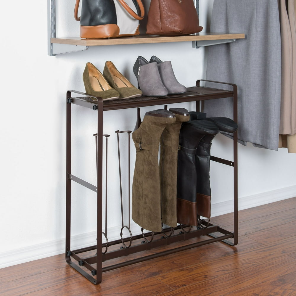 Tilt Out Tall Boot Rack Bronze