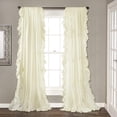 thumbnail image 1 of Lush Decor Reyna - Juego de Paneles de Cortina de Ventana con Volantes, par, 54 Pulgadas de Ancho x 108 Pulgadas de Largo, Color Marfil, Juego de Cortinas fluidas, Cortinas románticas con Volantes, 1 of 15