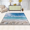 thumbnail image 3 of Seastars Seashells on Beach Area Rugs Soft Non-Slip Floor Mats Large Nursery Carpets Doormat for Living Room Bedroom Hotel Decor 63"x48", 3 of 7
