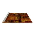 thumbnail image 2 of Ahgly Company Machine Washable Indoor Square Patchwork Yellow Transitional Area Rugs, 6' Square, 2 of 4