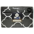 thumbnail image 2 of Carter 6 PC Sheet Set Quatrefoil Geometric Bedding, Ultra Soft Double Brushed Microfiber Fabric - Full Charcoal, 2 of 5