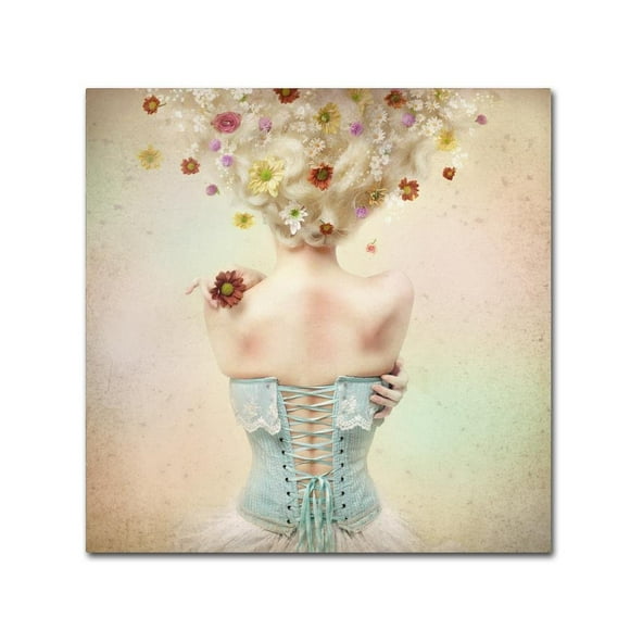 Girl Of The Flower Garden II by Kiyo Murakami, 35x35-Inch Canvas Wall Art