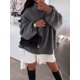 thumbnail image 5 of Suéteres de Cuello Alto de Gran Tamaño para Mujer, Jerseys de Punto Grueso de Larga, Ropa de Moda de Invierno, Otoño Gris L, 5 of 9