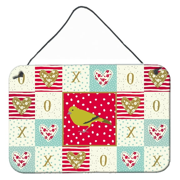 Carolines Treasures CK5505DS812 London Canary Love Wall or Door Hanging Prints 8x12 multicolor