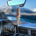 thumbnail image 6 of FengErXian Car Stuff for Cars for Men Car Sit Christmas Hand-woven Car Hanging Bell Bow Car Accessories Pendant Car Rear-view Mirror Hanging Decorations Car Interior Decorations, 6 of 7